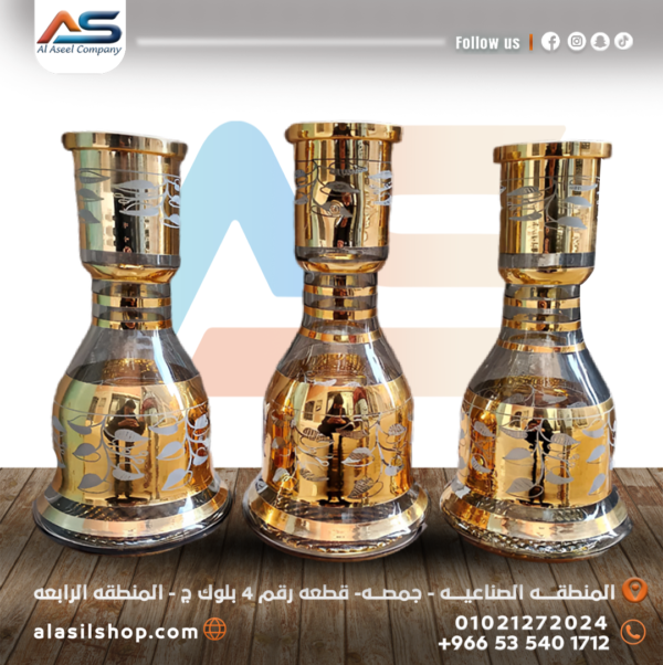قاعدة زجاج مزخرفة