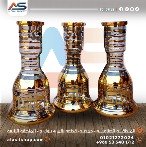 قاعدة زجاج نقشات يدوية